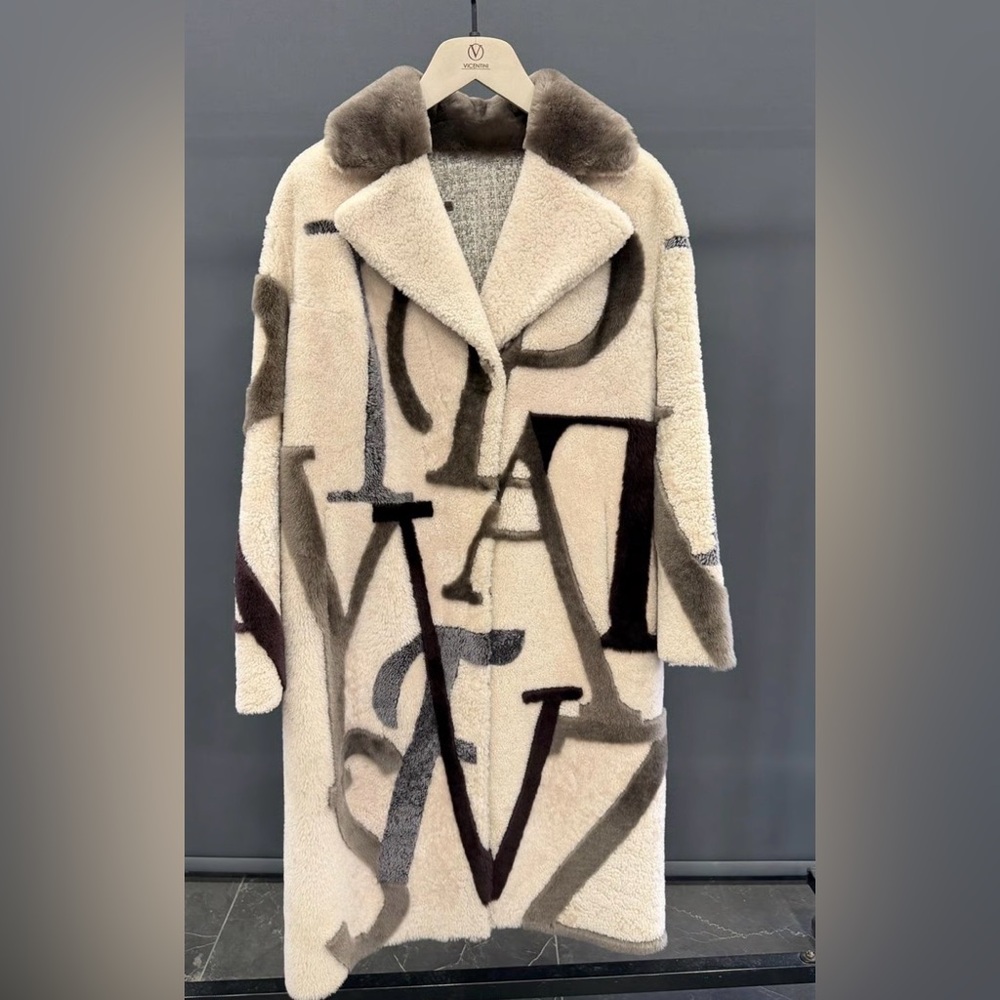 Vicentini 100% Lambskin Shearling Coat – Made in Turkey (Size S)